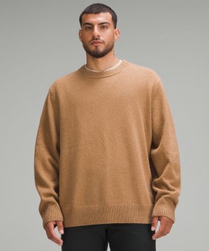 Πουλόβερ Lululemon Relaxed-Fit Knit ανδρικα καφε | Greece-9764058