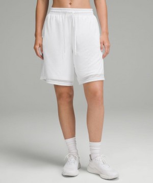 Σορτσ Lululemon Relaxed-Fit Mesh Training 8" γυναικεια ασπρα | Greece-4782360
