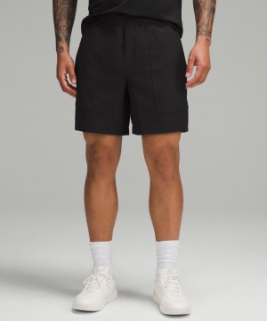 Σορτσ Lululemon Relaxed-Fit Pull-On 7" Light Woven ανδρικα μαυρα | Greece-8702591