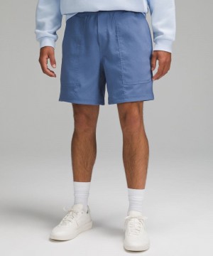 Σορτσ Lululemon Relaxed-Fit Pull-On 7" Light Woven ανδρικα μπλε | Greece-8436159