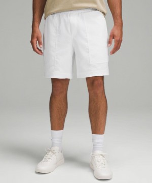 Σορτσ Lululemon Relaxed-Fit Pull-On 7" Light Woven ανδρικα ασπρα | Greece-9164807
