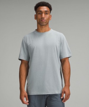 μπλουζακια Lululemon Relaxed-Fit Workout Short-Sleeve ανδρικα ανοιχτο μπλε βαθυ πρασινο | Greece-8105473
