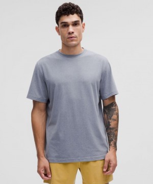 μπλουζακια Lululemon Relaxed-Fit Workout Short-Sleeve ανδρικα ανοιχτο μπλε σκουρο μπλε | Greece-8645179