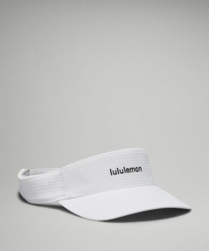 καπελα Lululemon Removable Sweatband All-Sport Visor γυναικεια ασπρα μαυρα | Greece-9573812