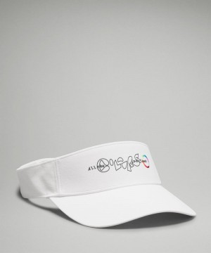 καπελα Lululemon Removable Sweatband All-Sport Visor ανδρικα ασπρα | Greece-5240169