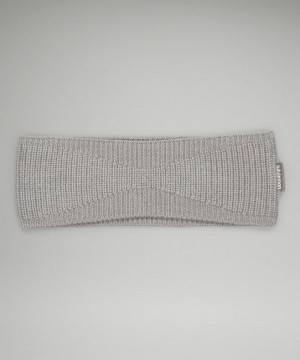 καπελα Lululemon Ribbed Merino Wool-Blend Knit Ear Warmer γυναικεια γκρι | Greece-3814967
