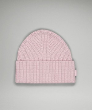 Σκουφακι Lululemon Ribbed Merino Wool-Blend Knit ανδρικα ροζ | Greece-9180572