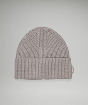 Σκουφακι Lululemon Ribbed Merino Wool-Blend Knit ανδρικα γκρι | Greece-6954703