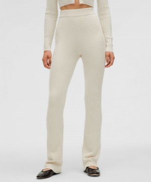 Παντελονι Lululemon Ribbed Merino Wool-Blend γυναικεια Μπεζ | Greece-7210369