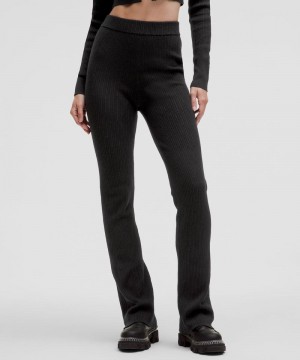 Παντελονι Lululemon Ribbed Merino Wool-Blend γυναικεια μαυρα | Greece-6287014