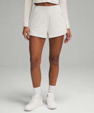 Σορτσ Lululemon Ribbed Softstreme High-Rise 2" γυναικεια Μπεζ | Greece-4973620