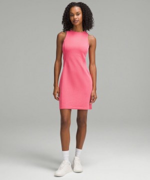 Φορεμα Lululemon Ribbed Softstreme Slim-Fit Tank γυναικεια ροζ | Greece-8416730