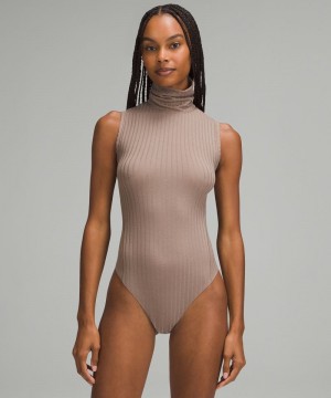 Κορμακια Lululemon Ribbed Wool Turtleneck Sleeveless γυναικεια γκρι | Greece-7932186