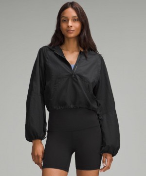 Μπουφαν Lululemon Scuba Cropped Anorak γυναικεια μαυρα | Greece-4869052