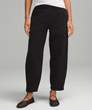 Παντελονι Lululemon Scuba Mid-Rise Barrel-Leg 7/8 Length γυναικεια μαυρα | Greece-6914052