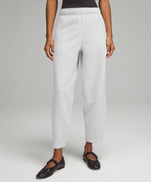 Παντελονι Lululemon Scuba Mid-Rise Barrel-Leg 7/8 Length γυναικεια ανοιχτο γκρι | Greece-4852160
