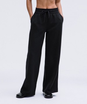Παντελονι Lululemon Scuba Mid-Rise Wide-Leg Regular γυναικεια μαυρα | Greece-1248076