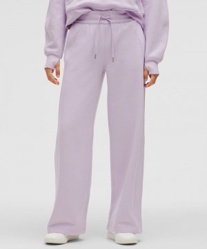 Παντελονι Lululemon Scuba Mid-Rise Wide-Leg Regular γυναικεια μωβ | Greece-1829576