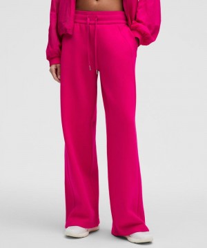 Παντελονι Lululemon Scuba Mid-Rise Wide-Leg Regular γυναικεια ροζ | Greece-2916307