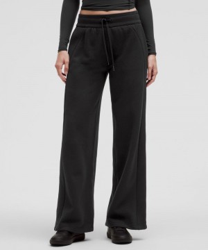 Παντελονι Lululemon Scuba Mid-Rise Wide-Leg Tall γυναικεια μαυρα | Greece-7462053