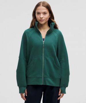 Φουτερ Lululemon Scuba Oversized Funnel-Neck Full Zip γυναικεια τυρκουάζ | Greece-8079413