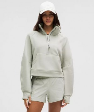 Φουτερ Lululemon Scuba Oversized Funnel-Neck Half Zip γυναικεια γκρι | Greece-0239416
