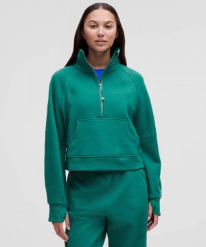Φουτερ Lululemon Scuba Oversized Funnel-Neck Half Zip γυναικεια τυρκουάζ μπλε | Greece-7931802