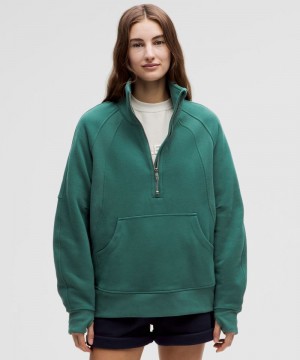 Φουτερ Lululemon Scuba Oversized Funnel-Neck Half Zip Long γυναικεια τυρκουάζ | Greece-8351672