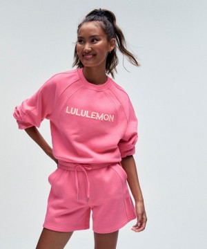 Φουτερ Lululemon Scuba Oversized γυναικεια ροζ | Greece-3278695