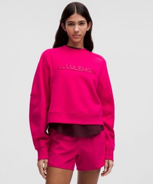 Φουτερ Lululemon Scuba Oversized γυναικεια ροζ | Greece-6042578