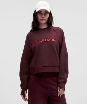 Φουτερ Lululemon Scuba Oversized γυναικεια σκούρο κοκκινα | Greece-0647253