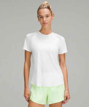 μπλουζακια Lululemon Sculpt Short-Sleeve γυναικεια ασπρα | Greece-8470159