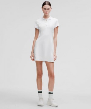 Φορεμα Lululemon Short-Sleeve Polo γυναικεια ασπρα ασπρα | Greece-7625938
