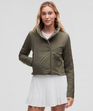 Μπουφαν Lululemon Sleek City γυναικεια πρασινο | Greece-8071946