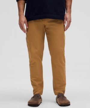 Παντελονι Lululemon Slim-Tapered Smooth Twill ανδρικα Μπεζ | Greece-9382614