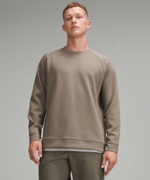 Φουτερ Lululemon Smooth Spacer Classic-Fit Crew ανδρικα καφε | Greece-8654021