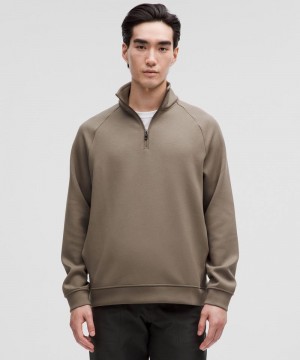 Φουτερ Lululemon Smooth Spacer Quarter Zip ανδρικα καφε | Greece-5286701