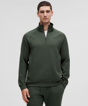 Φουτερ Lululemon Smooth Spacer Quarter Zip ανδρικα βαθυ πρασινο | Greece-0639841