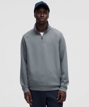 Φουτερ Lululemon Smooth Spacer Quarter Zip ανδρικα γκρι | Greece-7581639