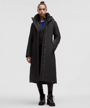 Παρκα Lululemon Snow Warrior Long Parka γυναικεια μαυρα | Greece-9458160