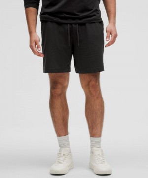 Σορτσ Lululemon Soft Jersey 7" ανδρικα μαυρα | Greece-0482753