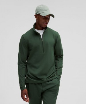 Φουτερ Lululemon Soft Jersey Half Zip ανδρικα πρασινο | Greece-2837901