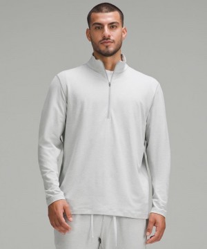 Φουτερ Lululemon Soft Jersey Half Zip ανδρικα γκρι ασημι | Greece-9418032