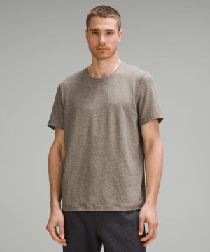 μπλουζακια Lululemon Soft Jersey Short-Sleeve ανδρικα καφε | Greece-6428730