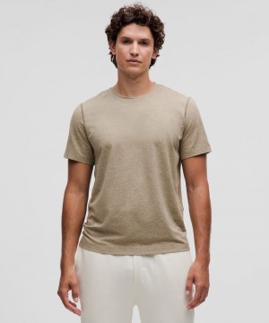 μπλουζακια Lululemon Soft Jersey Short-Sleeve ανδρικα καφε | Greece-0827615