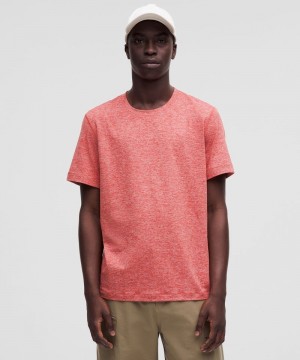 μπλουζακια Lululemon Soft Jersey Short-Sleeve ανδρικα ροζ | Greece-6470912