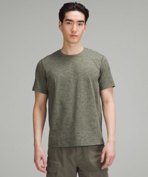 μπλουζακια Lululemon Soft Jersey Short-Sleeve ανδρικα καφε πρασινο | Greece-2987431