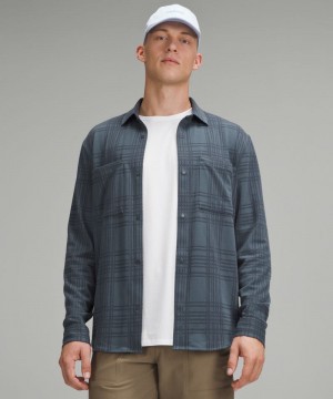 πουκαμισα Lululemon Soft Knit Overshirt ανδρικα γκρι μαυρα | Greece-6392170