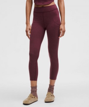 Κολαν Lululemon Soft Sueded High-Rise Tight 25" γυναικεια σκούρο κοκκινα σκούρο κοκκινα | Greece-9507146