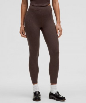 Κολαν Lululemon Soft Sueded High-Rise Tight 25" γυναικεια σκούρο καφε | Greece-9530821
